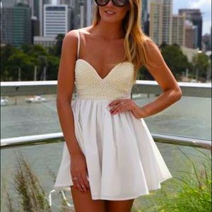 Xenia Boutique Pearl Bustier Dress! Size 8